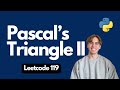 119. Pascal's Triangle II - LeetCode Python tutorial