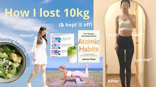 ✨ HOW I LOST 10KG & kept it off // diet, workout routine, & a healthy mindset 🌱