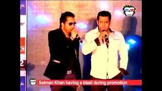 Salman Khan singing and having fun at 'Bajrangi Bhaijaan' promotions in Delhi