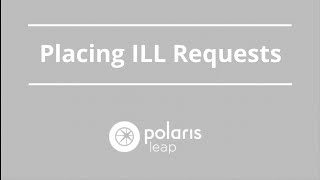 Placing ILL Requests