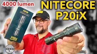 Tactical flashlight. Nitecore P20iX 4000 lumens 221 meters. Waterproof, powerful, rechargeable. ip68