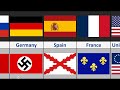 Old Flags of Different Countries