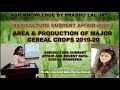 Area, Production and Productivity of Cereal Crops- 2020 |Agri current affair | Agri coaching