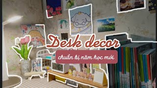 🌈Desk decor✨|| Decor bàn học cho năm học mới || Pearl