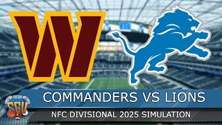 Washington Commanders vs Detroit Lions - NFC Divisional Playoff Full Game Highlights (Madden 25 Sim)