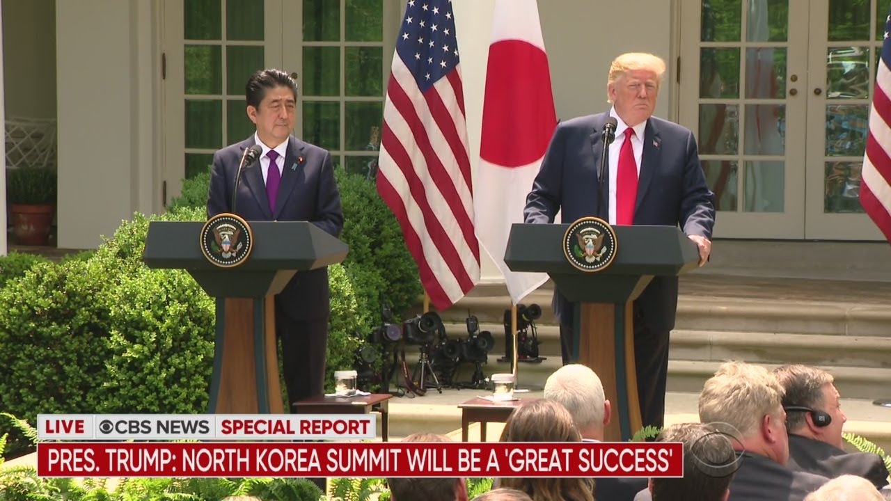 CBS News Special Report: President Trump Meets With Japanese PM - YouTube