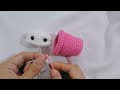 easy crochet bubble tea hello kitty keychain amigurumi quick tutorial