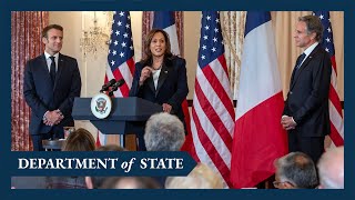 Secretary Blinken and Vice President Harris host a State luncheon honoring French President Macron