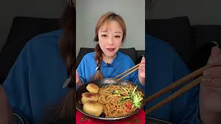 热干面玉兰饼#沉浸式 #mukbang #吃播