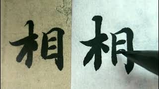 智永楷書《千字文》對照精準臨摹之府羅將相，路俠槐卿。#書法  #藝術