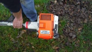 My uncle Richard's first time using the Stihl FS 280 K