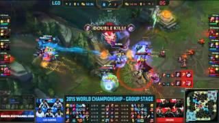 LGD vs OG - xPeke Amazing Orianna Ult and Quadra Kill - League of Legends