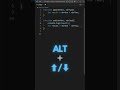 Shortcut Alt + Arrow Up/Down - Moving Lines in VS Code