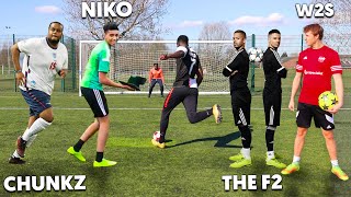 FAMOUS YouTubers Challenge Me To a Football Competition ft. W2S, F2Freestylers & Chunkz