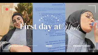 Vlog First day at work 😁أول نهار ليا في الخدمة الجديدة 🌸