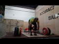 paused deadlift 175x5 bench press 140x3 chain