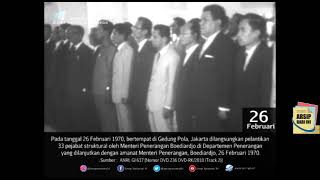 #ArsipHariIni 26 Februari 1970. Pelantikan jabatan struktural oleh Menteri Penerangan