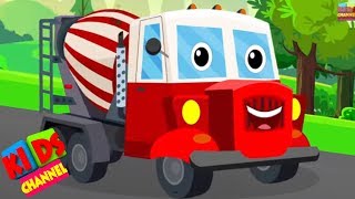 Concrete mixer truck | vehicle songs | original songs for kids