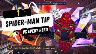 1 SPIDER-MAN TIP vs EVERY HERO