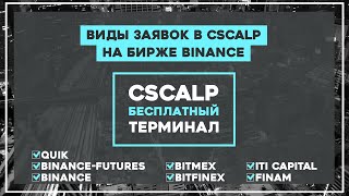 Виды заявок в CScalp на бирже Binance