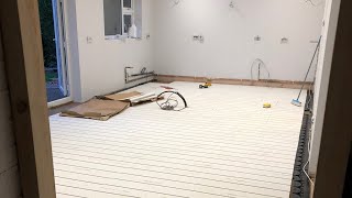 Underfloor heating (UFH polypipe overlay system) one day installation to a kitchen extension