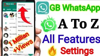 GB Whatsapp A To Z All New Features Settings Explain in Hindi || GB Whatsapp New Settings 2023😱