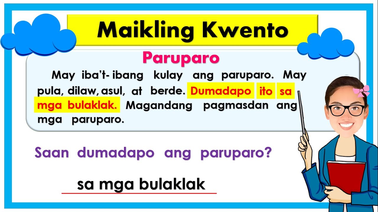 Pagsasanay Sa Pagbasa Ng Maikling Kwento Part Ll Teacher Ana Online