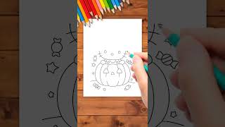 Super Cute! 🎃 Hello Kitty Halloween Coloring Page Fun with Colors
