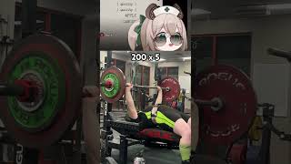 A full Nimi powerlifting outfit????? #vtuber #powerlifting #benchpress #nimi #vtuberen