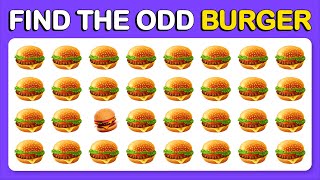 Find the ODD EMOJI Out | Spot the ODD JUNK FOOD emoji | Junk Food Edition 🍔🍕🍩