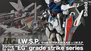 【ガンプラ改造】HGストライクルージュのIWSPをEGに合うように改造!シールド_Gunpla custom build HG IWSP from STRIKE Rouge + IWSP_No.034