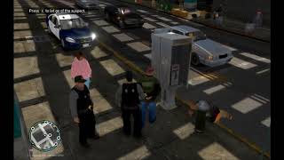 GTA IV LCPDFR 台灣警察模組 在路邊看到打架立即上前盤查2018/12/27)