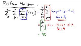 Performing a triple sum