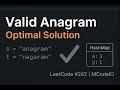 Valid Anagram LeetCode #242 | Optimal Solution Explained | MCodeIO #dsa