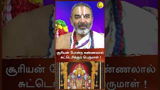 சூரியன் போன்ற கண்ணலால் சுட்டெரிக்கும் பெருமாள் ! | Sri Velukudi Krishnan Swamy | #shorts | Guru