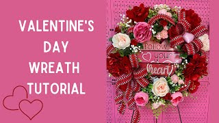 DIY Valentine's Day Wreath Tutorial - How to Make a Valentine Wreath