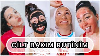 HAFTALIK CİLT BAKIM RUTİNİM ! Evde Doğal Maske | Kimyasal Peeling | Bakım | Kozmetik  (Asmr)