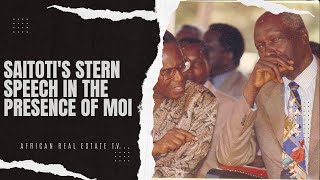 Saitoti's 2002 speech that shocked President Moi || REBP