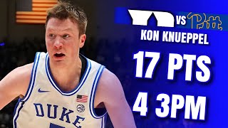 Kon Knueppel 17 PTS, 4 3PM, 4 REB Highlights | Duke vs Pitt