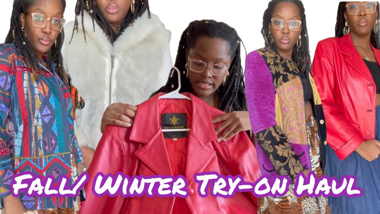 Fall Winter Thrift Try On Haul Youtube