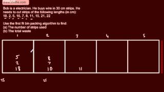 Decision 1 (D1) - Bin Packing Algorithm - Edexcel D1 (AQA, OCR and MEI) Sorting
