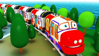 PUPPY ANIMAL SAVING with Chuggi Train - Toy Factory Cartoon Trains for Kids Choo Choo Choo
