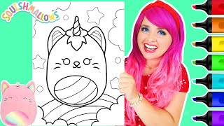 Coloring Squishmallows Sabrina The Caticorn Coloring Page | Ohuhu Art Markers