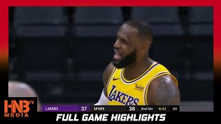 SA Antonio vs LA Lakers 1.1.21 | Full Highlights