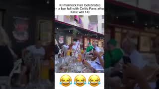 Kilmarnock Fan Celebrating Against Celtic 😂😂😂 #shorts #fans #football #kilmarnock #celtic #funny