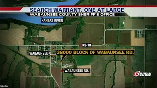 One arrested, one at large after search warrant served in Wabaunsee County
