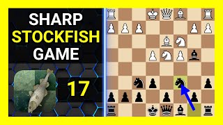 Sharp Stockfish 17 Chess Game, Sicilian Defense, Kan Variation, Maroczy Bind, Bronstein