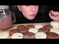 white u0026 milk chocolate oreo cookies 🍪 crunchy sounds asmr mukbang real eating sounds