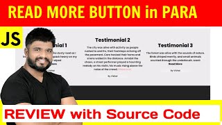 Ep114 - Read more button in paragraph javascript code review with source code
