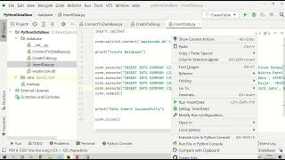 Python SQLite - Creating a Database | Table | Insert | Get | Update | Delete | Running Queries